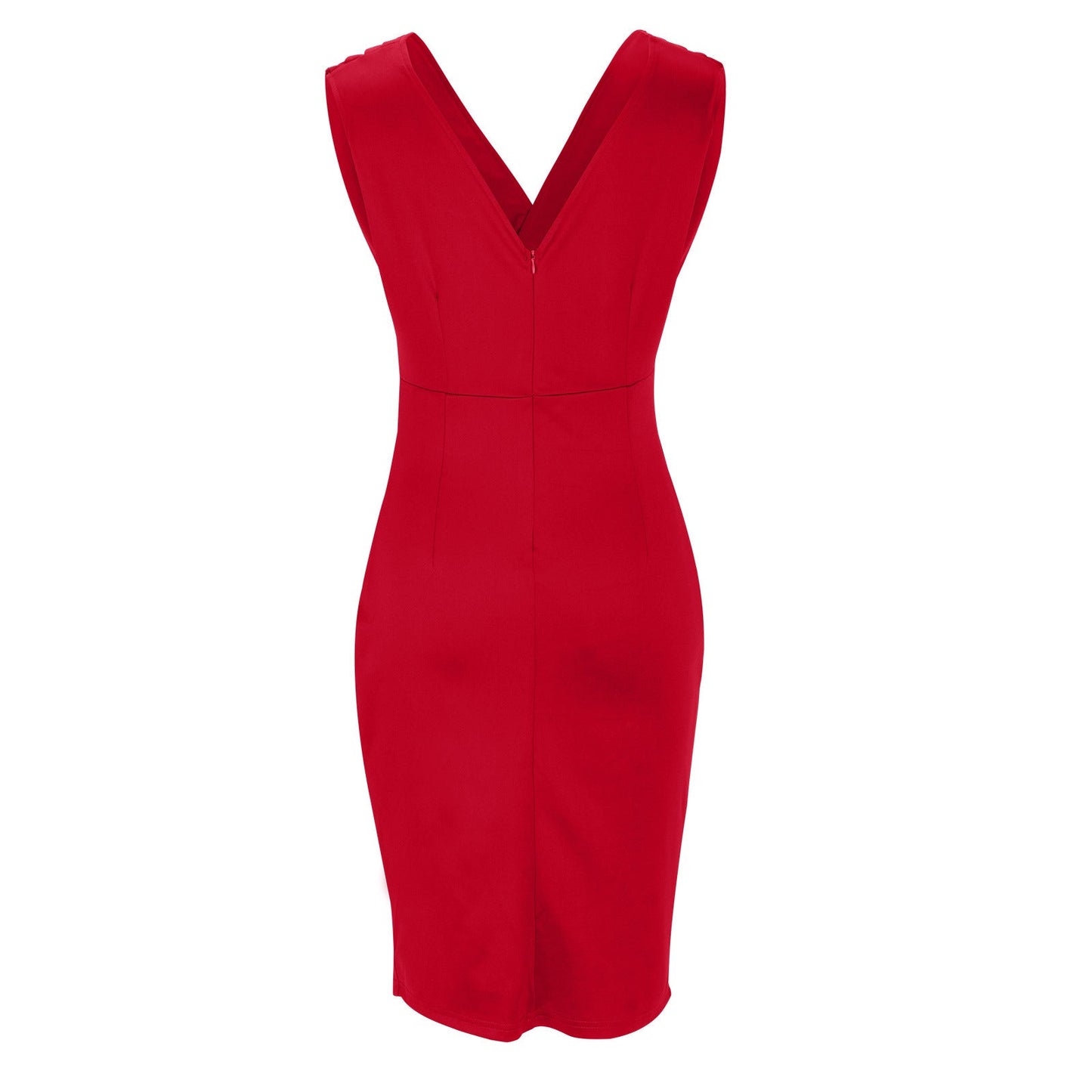 Fresia™ | Fitted Dress with V-Neck and Elegant Split