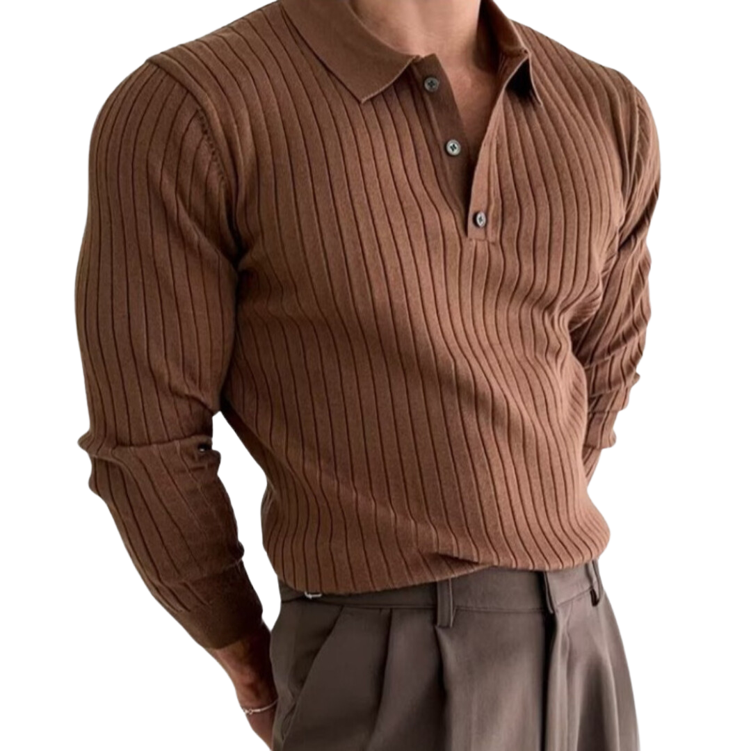 Reykjavik™ | Knitted Polo Sweater in Tricot