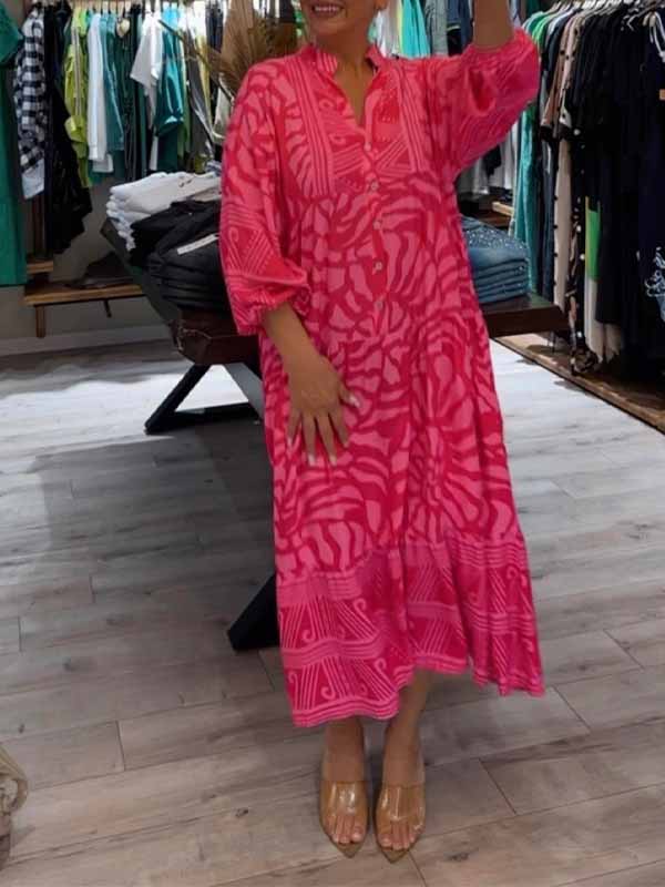 Mira | Printed Dress with V-Neck