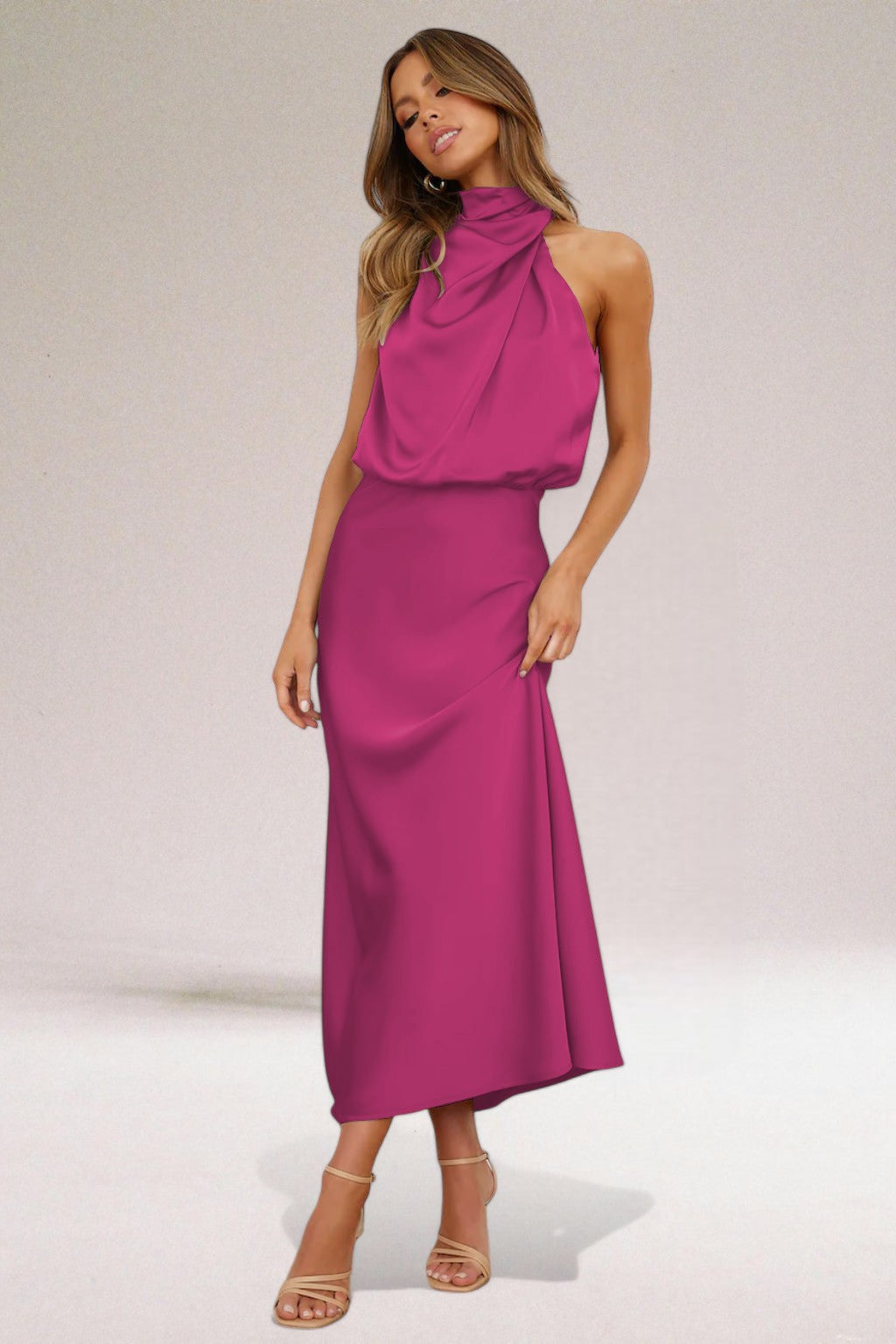 Flavia™ | Glamour Satin Dress