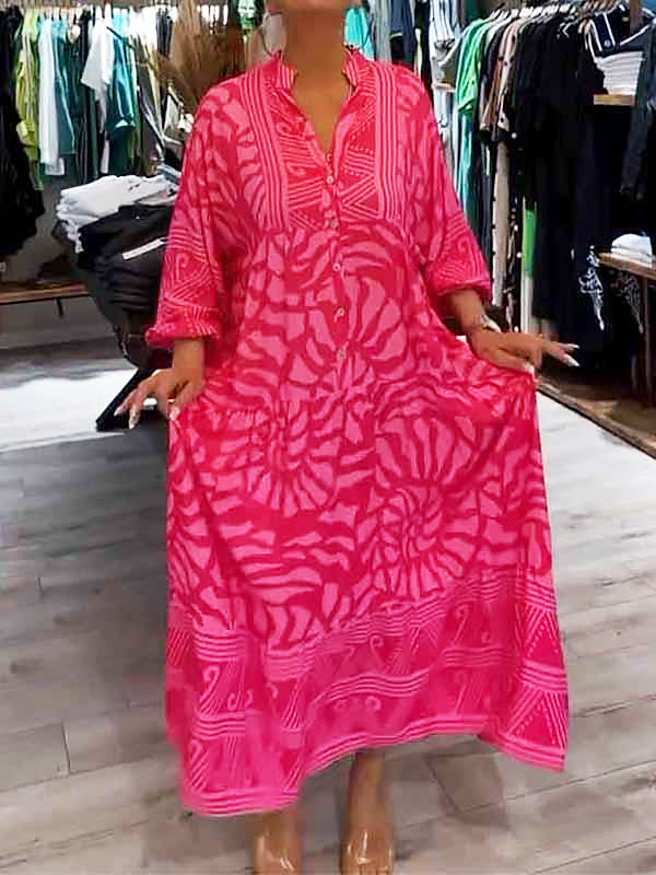 Mira | Printed Dress with V-Neck