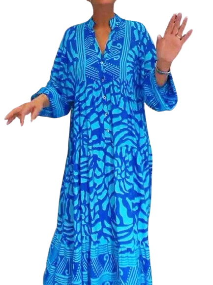 Mira | Printed Dress with V-Neck