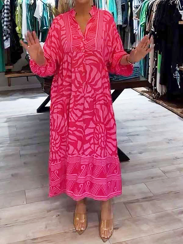 Mira | Printed Dress with V-Neck