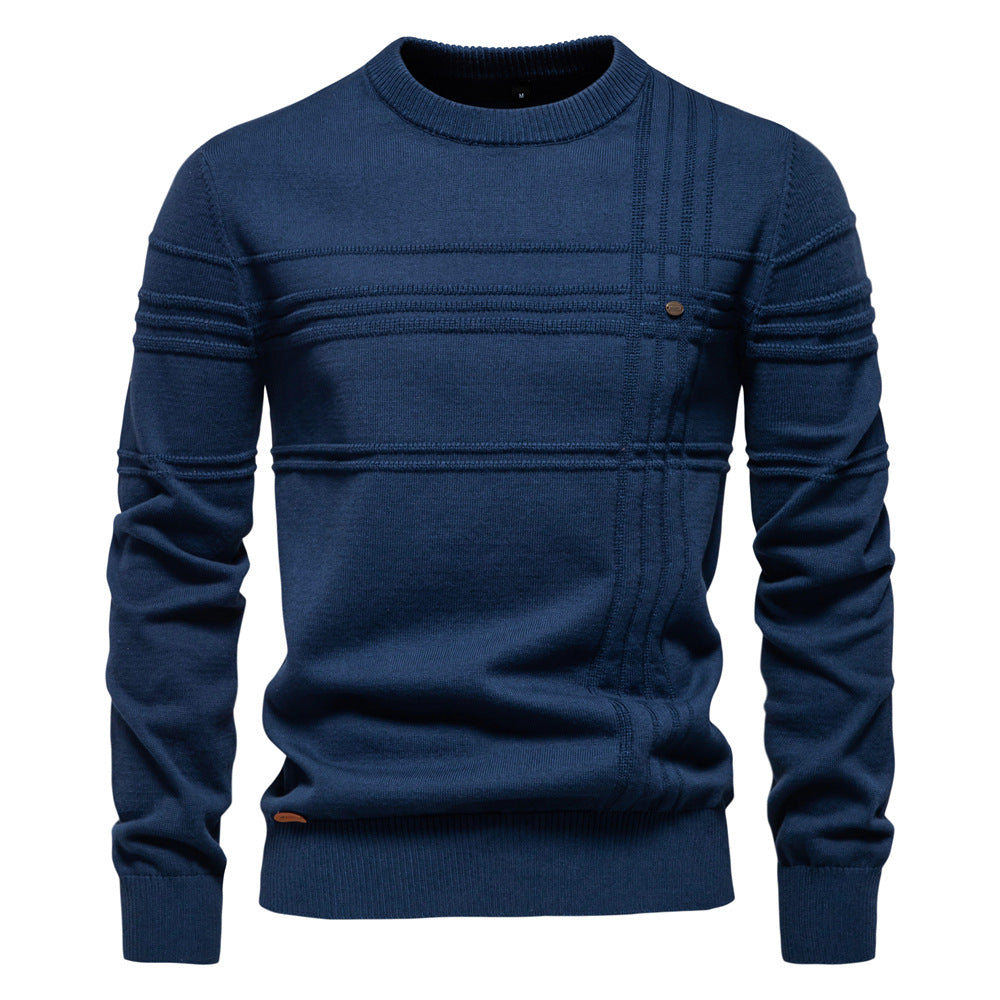 Aiopeson™ | Knitted Sweater with Chest Pattern