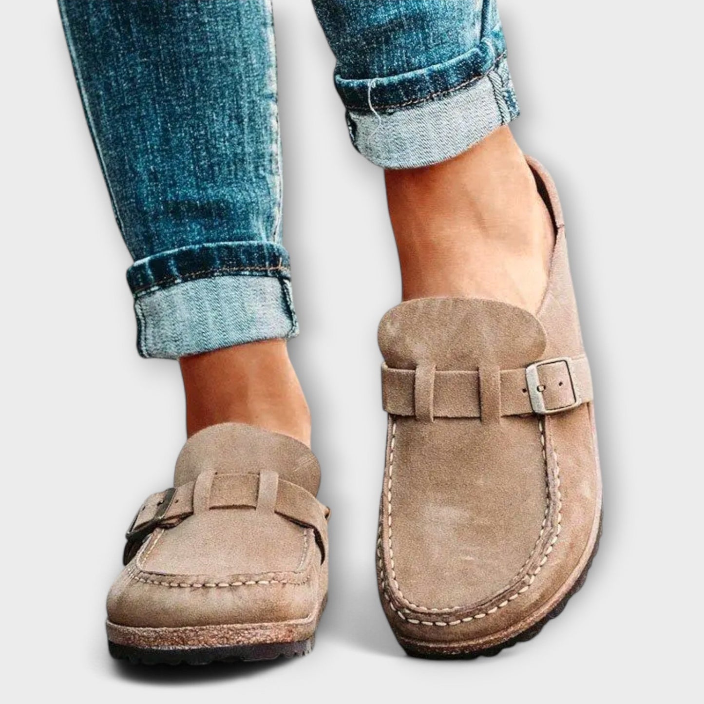 Paloma - Women's Orthopaedic Loafers with Decorative Buckle