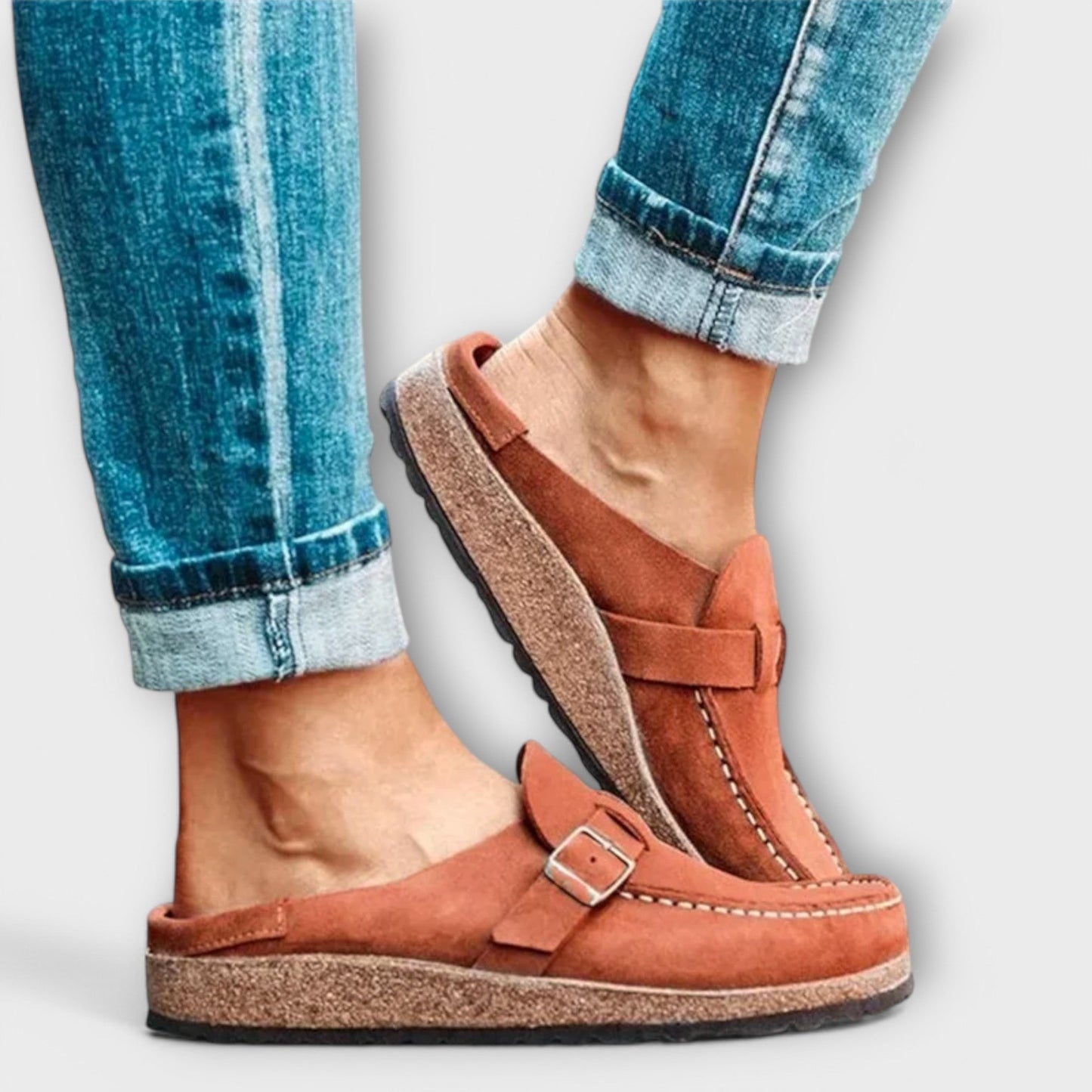 Paloma - Women's Orthopaedic Loafers with Decorative Buckle
