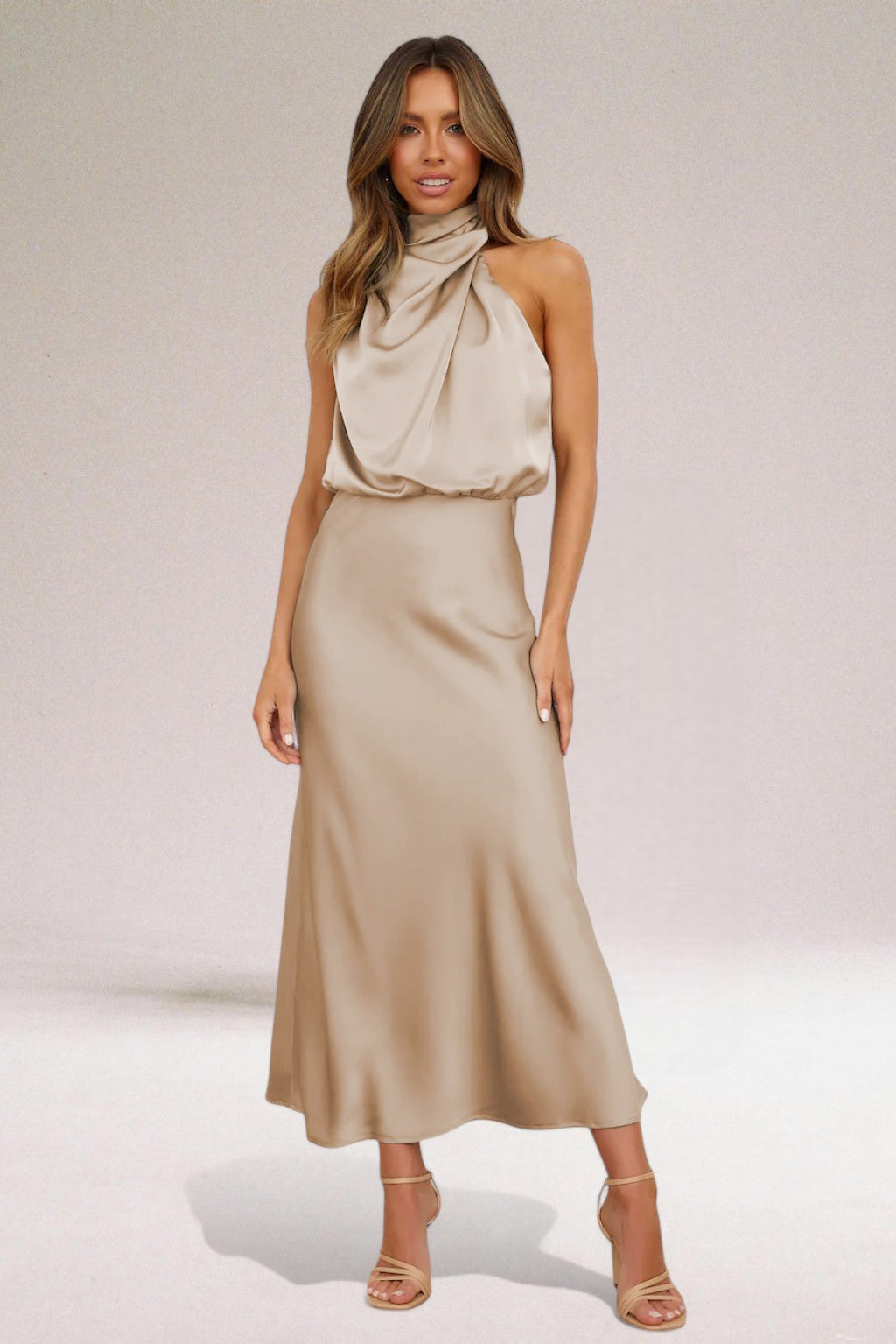 Flavia™ | Glamour Satin Dress