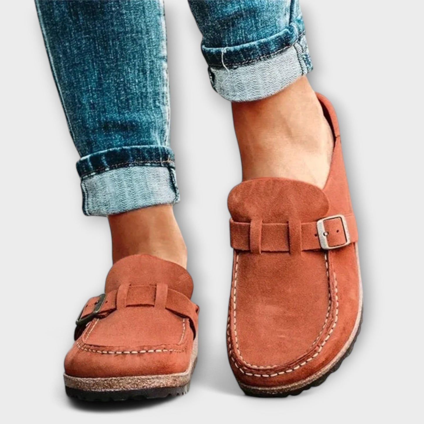 Paloma - Women's Orthopaedic Loafers with Decorative Buckle