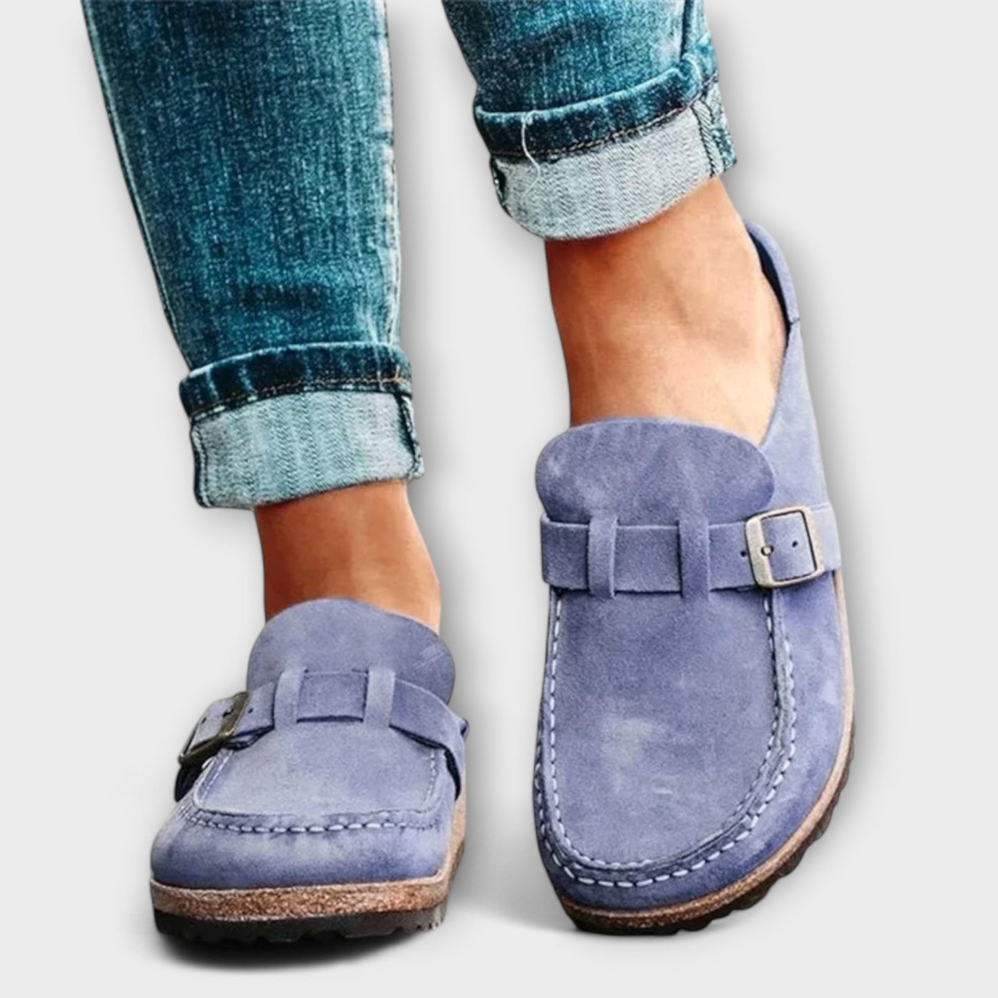 Paloma - Women's Orthopaedic Loafers with Decorative Buckle