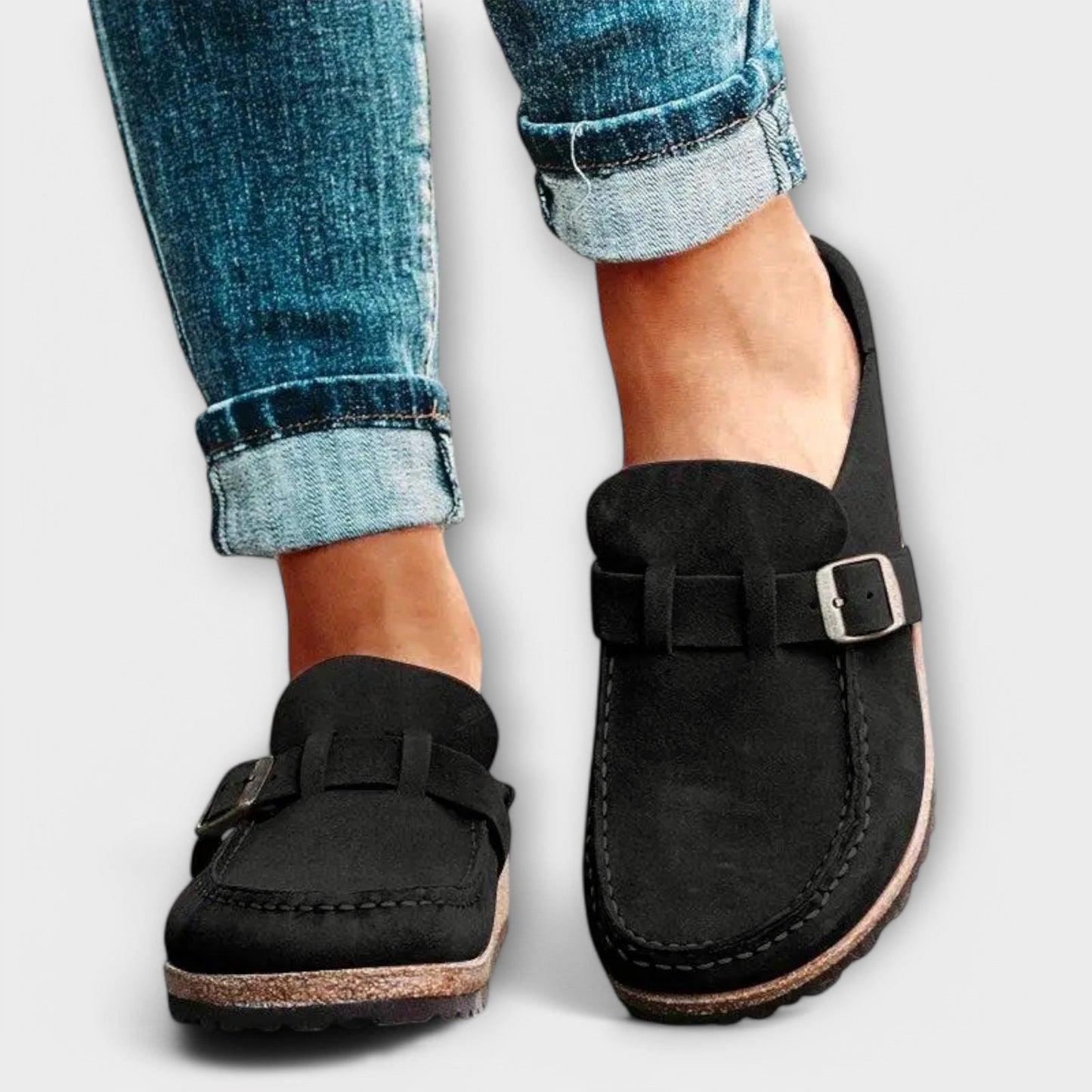 Paloma - Women's Orthopaedic Loafers with Decorative Buckle