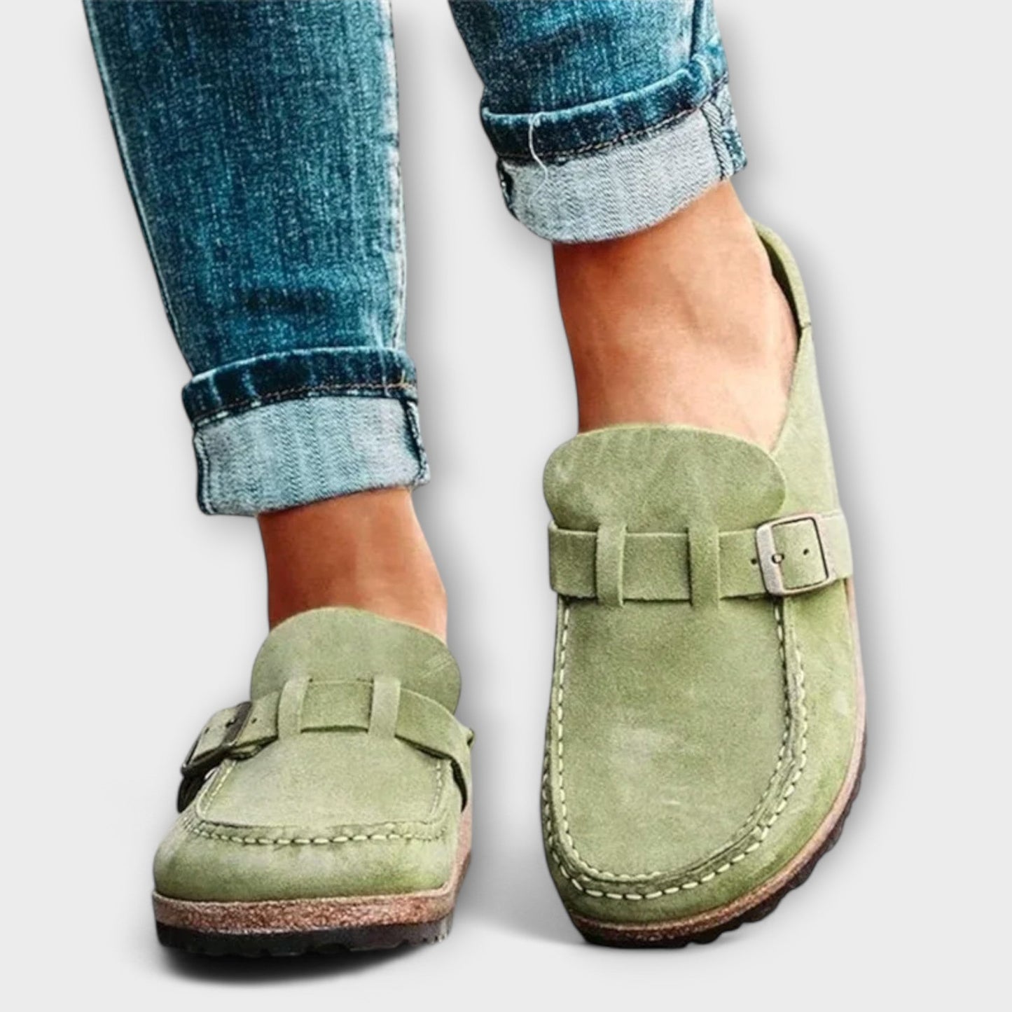 Paloma - Women's Orthopaedic Loafers with Decorative Buckle
