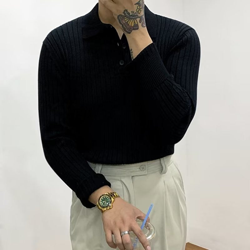 Reykjavik™ | Knitted Polo Sweater in Tricot