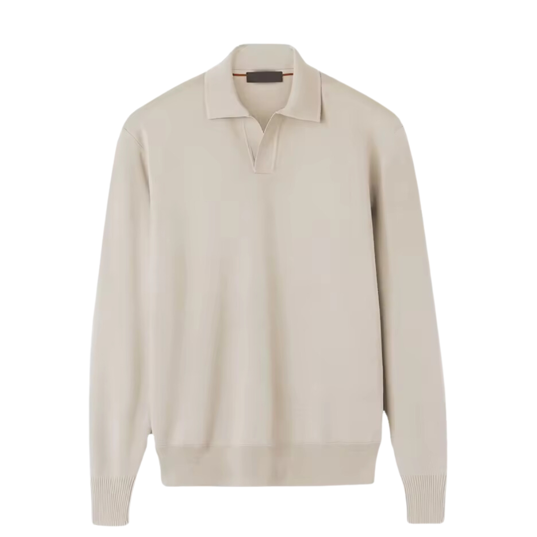 Olaf™ | Luxury Knitted Polo with Long Sleeves