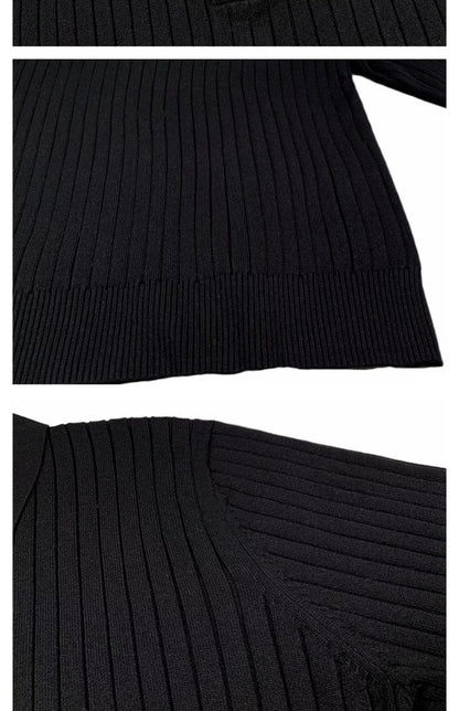 Reykjavik™ | Knitted Polo Sweater in Tricot
