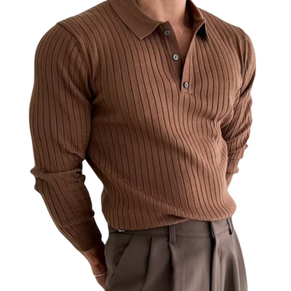 Reykjavik™ | Knitted Polo Sweater in Tricot
