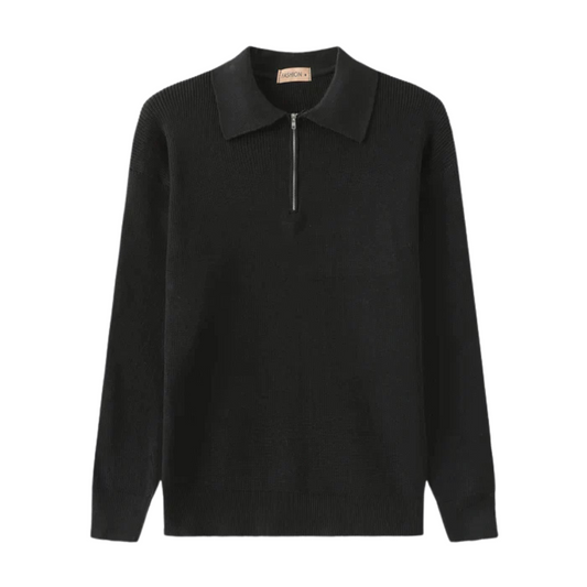 Julius™ | Knitted Zip-Up Hoodie with High Collar