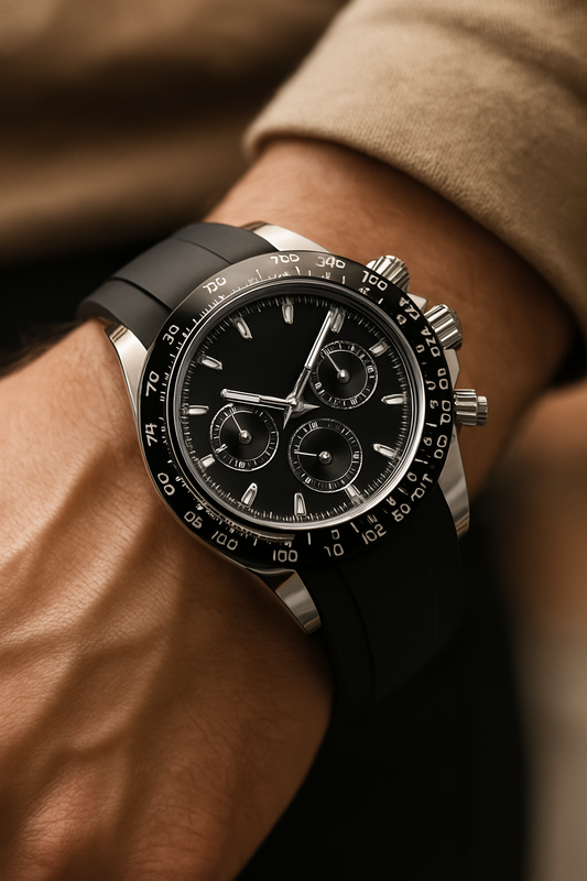 Daytona™ – Černý gumový náramek
