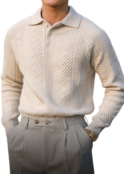 Luciano™ | Long Sleeve Polo Shirt