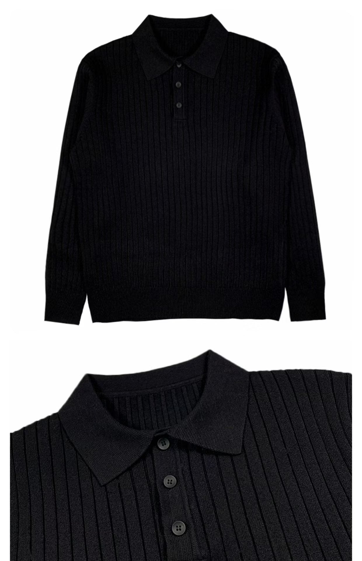 Reykjavik™ | Knitted Polo Sweater in Tricot