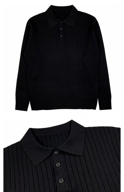 Reykjavik™ | Knitted Polo Sweater in Tricot