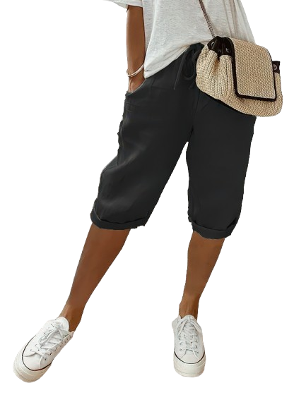 Marthe™ | Short Comfortable Shorts with Cuffed Hem