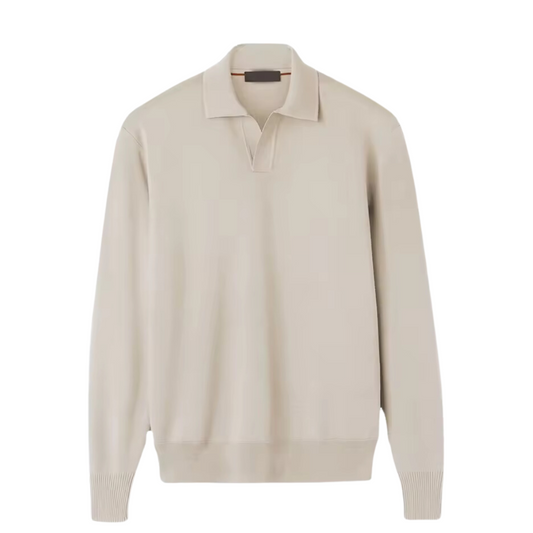 Olaf™ | Luxury Knitted Polo with Long Sleeves
